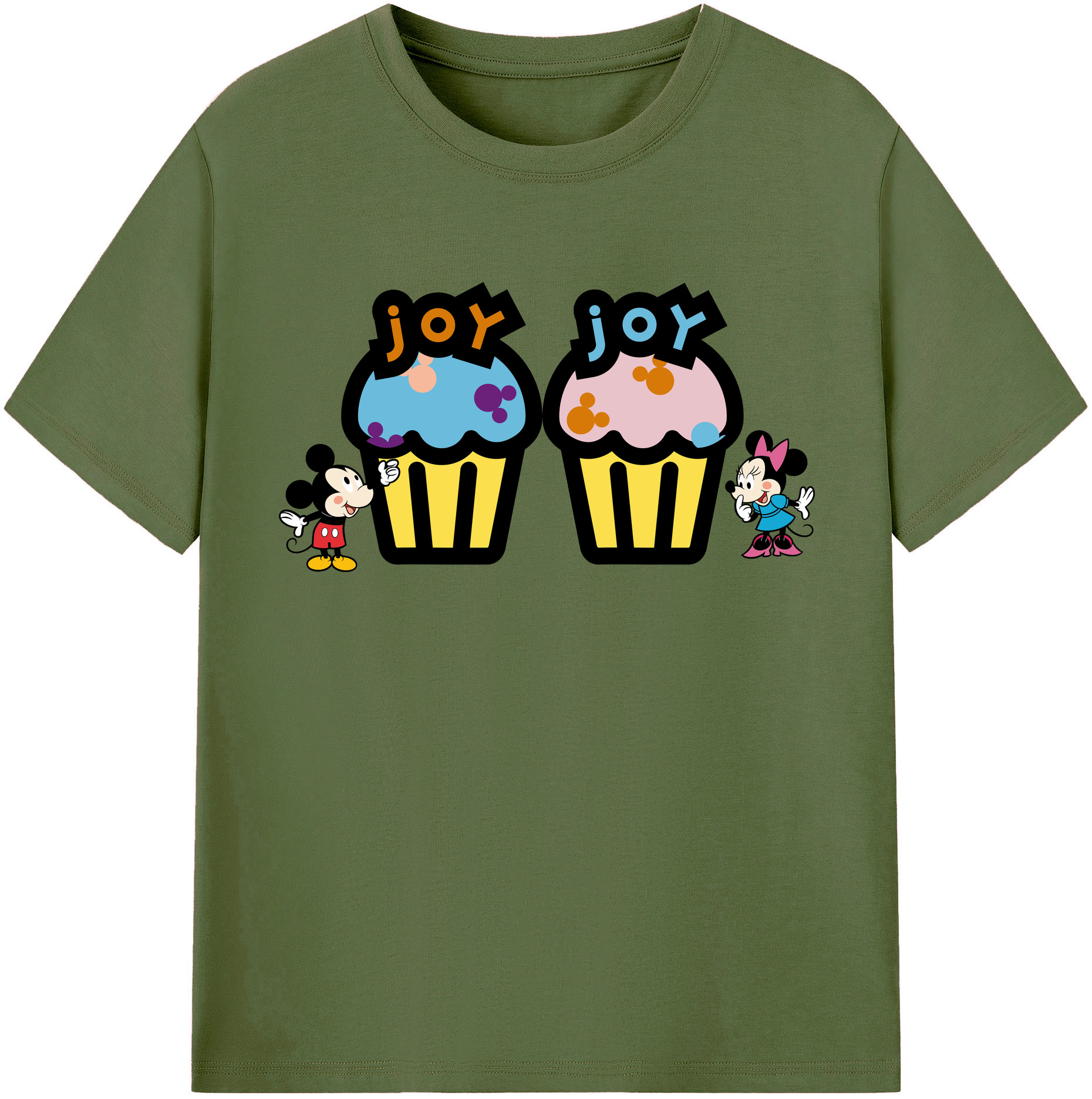 （画像用） ミッキーマウス Mickey Mouse 綿100％半袖Tシャツ（フロントプリント）